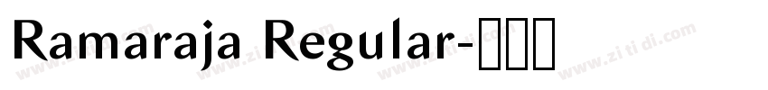Ramaraja Regular字体转换